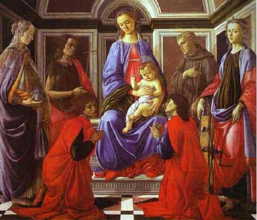 Madonna and Child with Six Saints, Sandro Botticelli